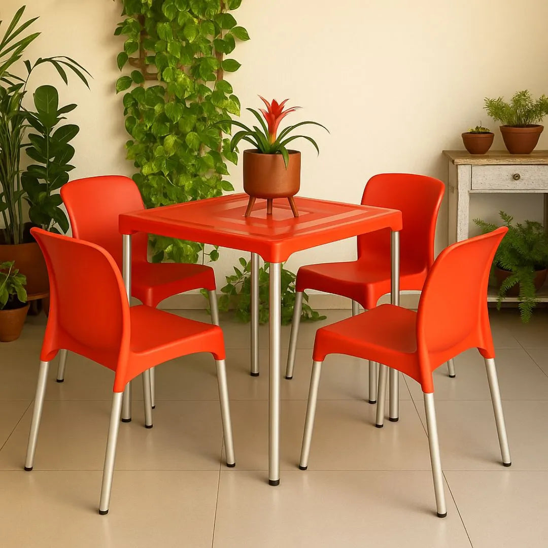 Kit Mesa com 4 Cadeiras - Sec Line da Injeplastec