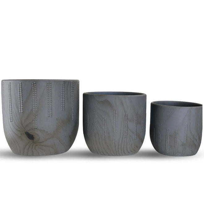 Kit 3 Vasos Linha Genebra em Cerâmica