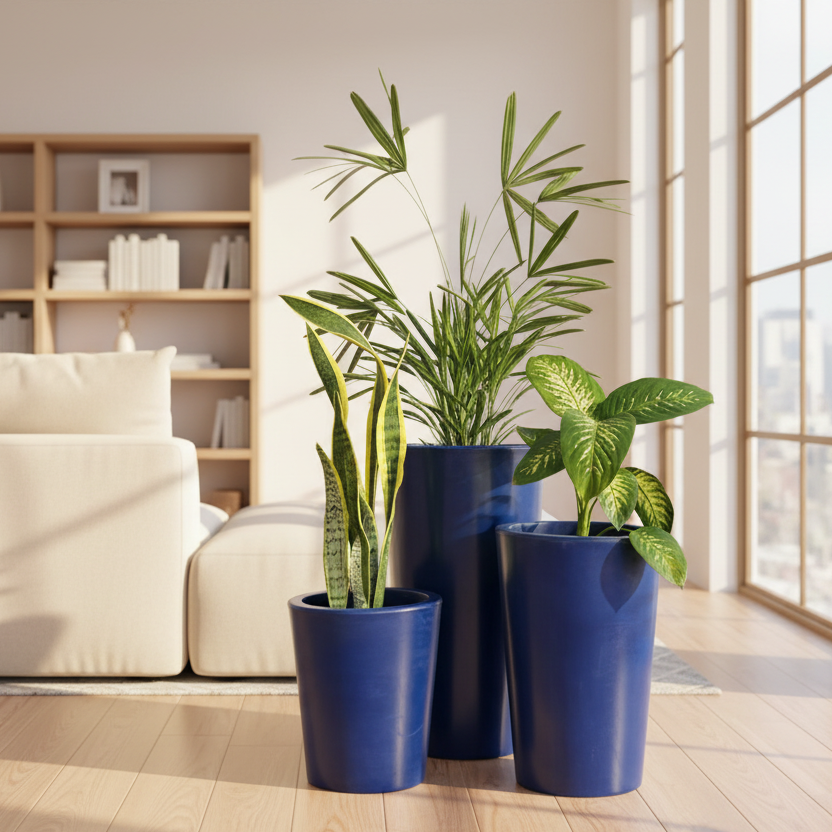 Kit 3 Vasos Damasco Brilhantes