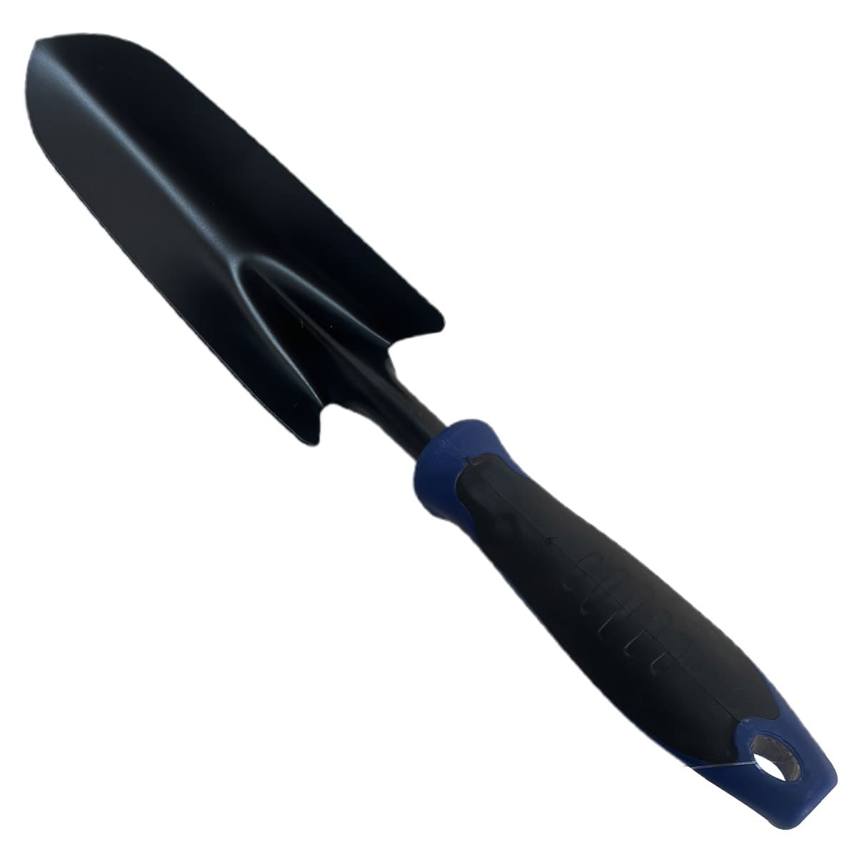 Pá de Jardim Estreita em Aço Inox com Cabo Emborrachado - Preto