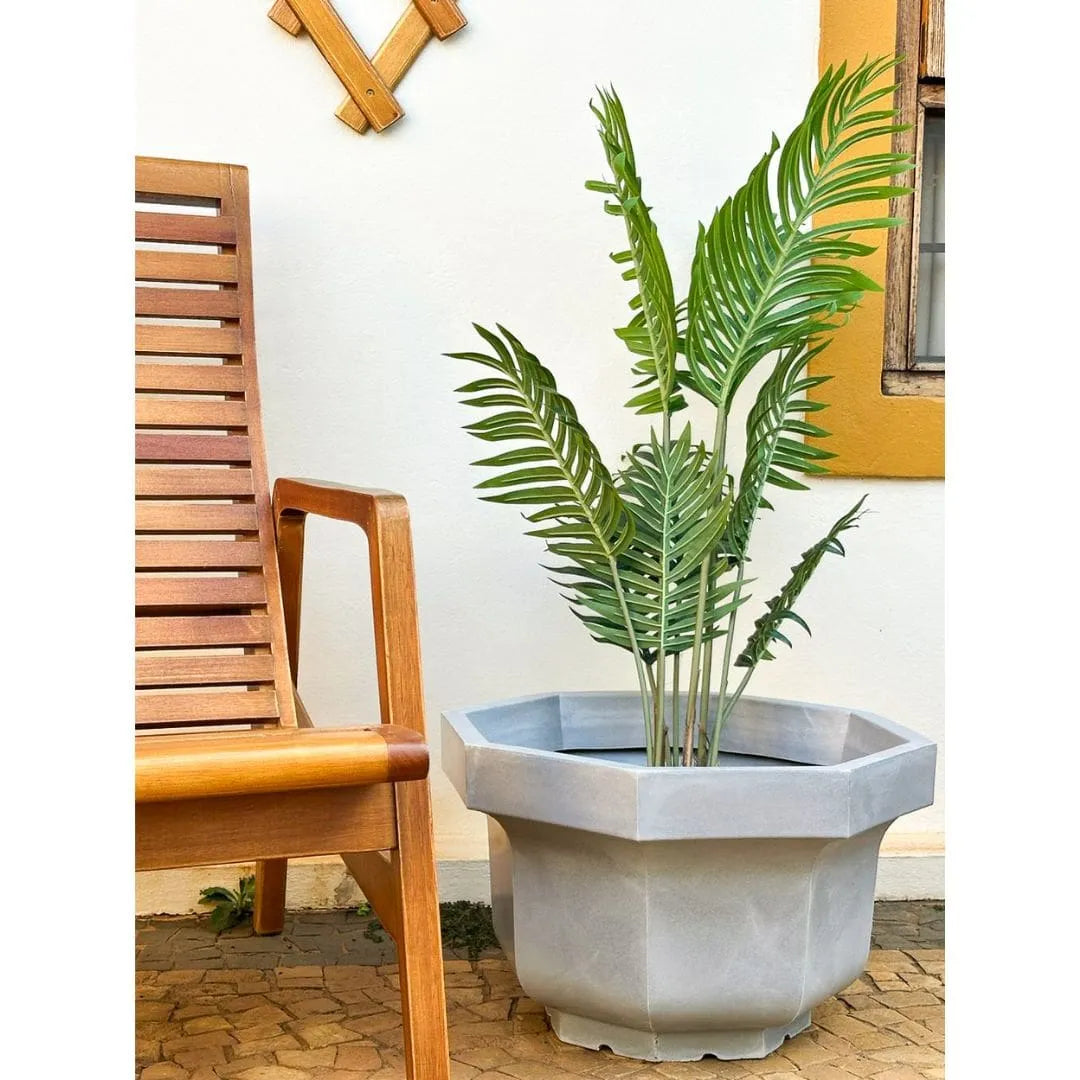 Vaso Oitavado Siena em Polietileno 48cm