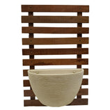 Painel de Madeira com Vaso para Jardim Vertical