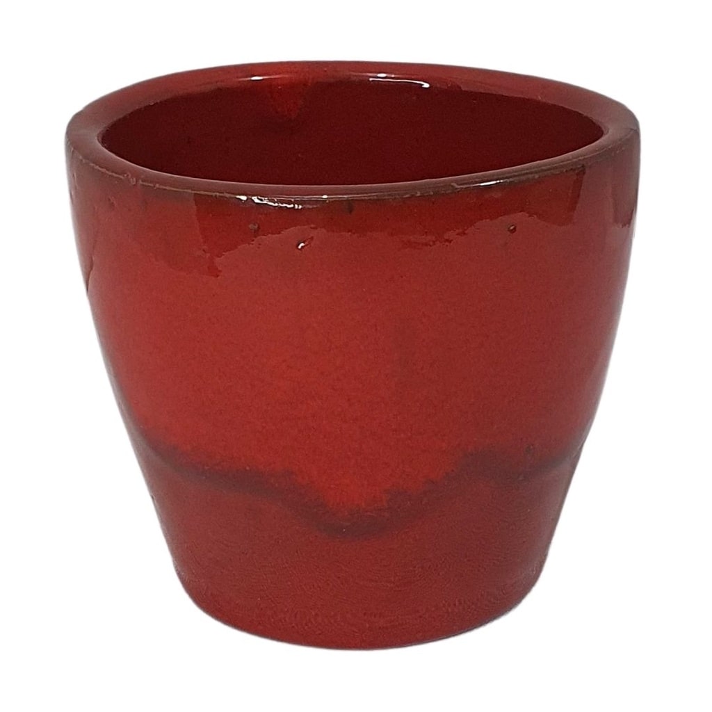 Vaso Cachepot de Cerâmica Esmaltado Brilhante