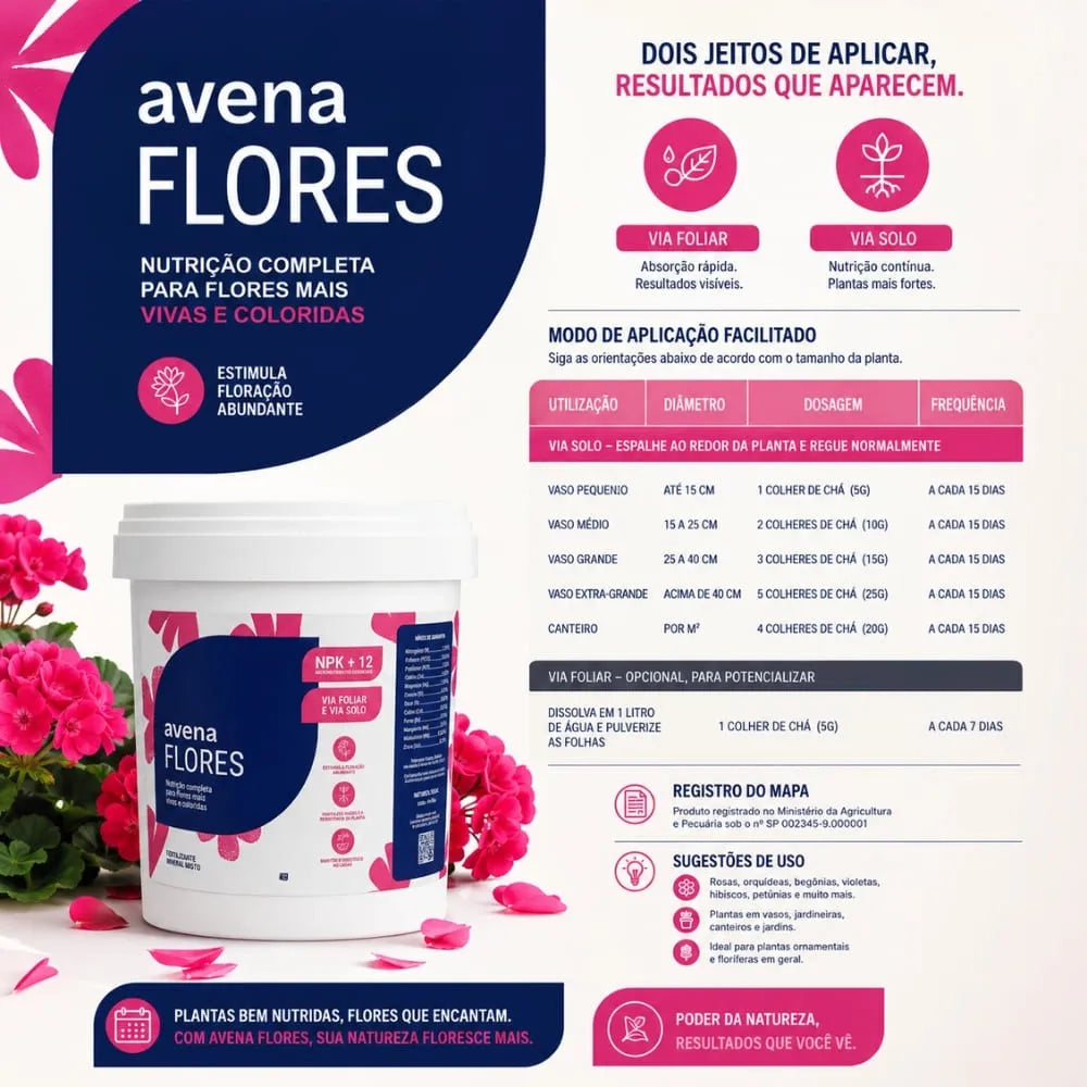 Adubo Para Flores Fertilizante Avena 3kg