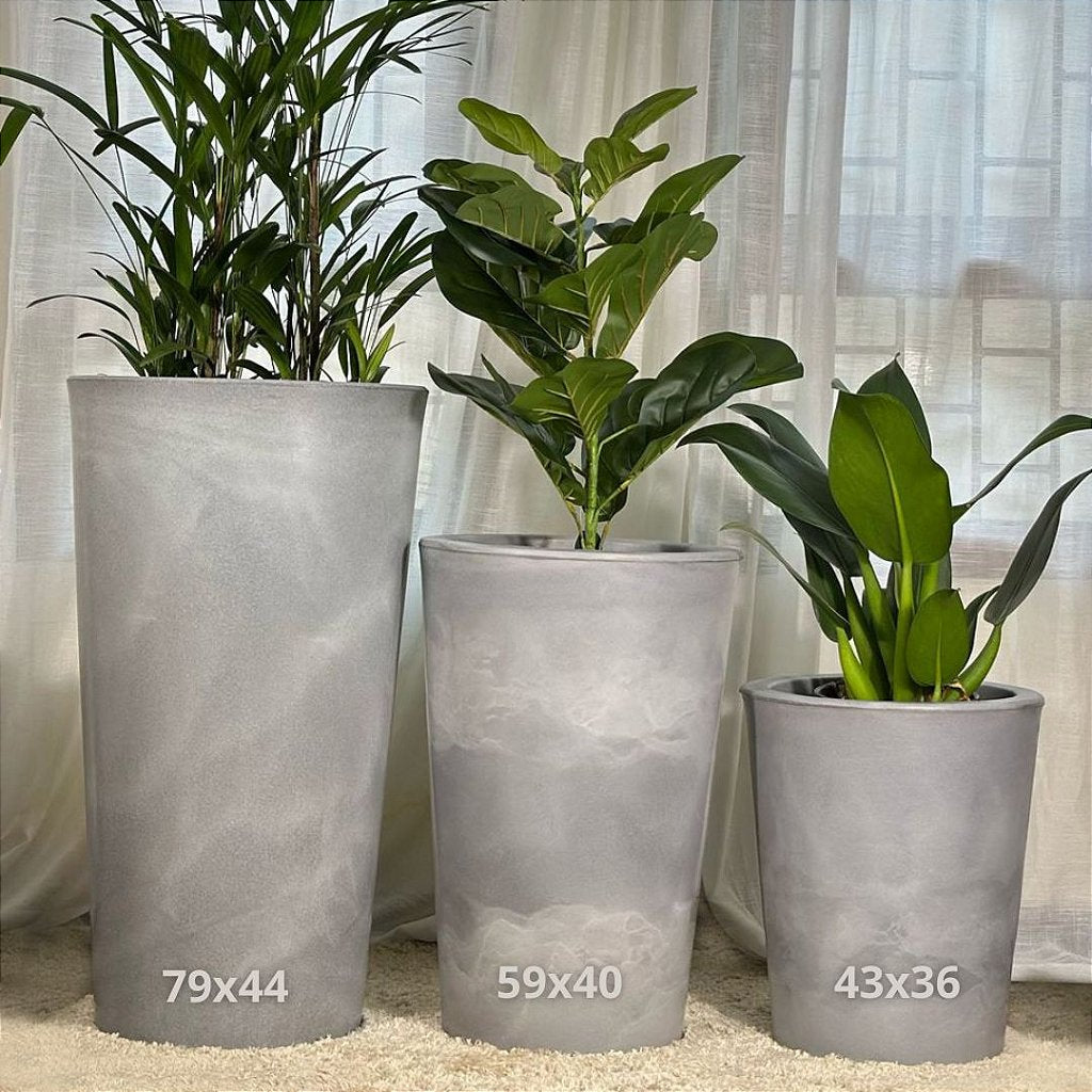 Vaso Brilhante Damasco em Polietileno