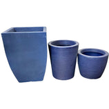 Kit 3 Vasos Texturizados Médios - Verde Garden