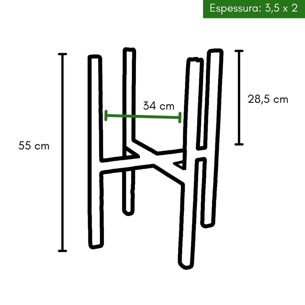 Suporte Tripé de Madeira 54cm