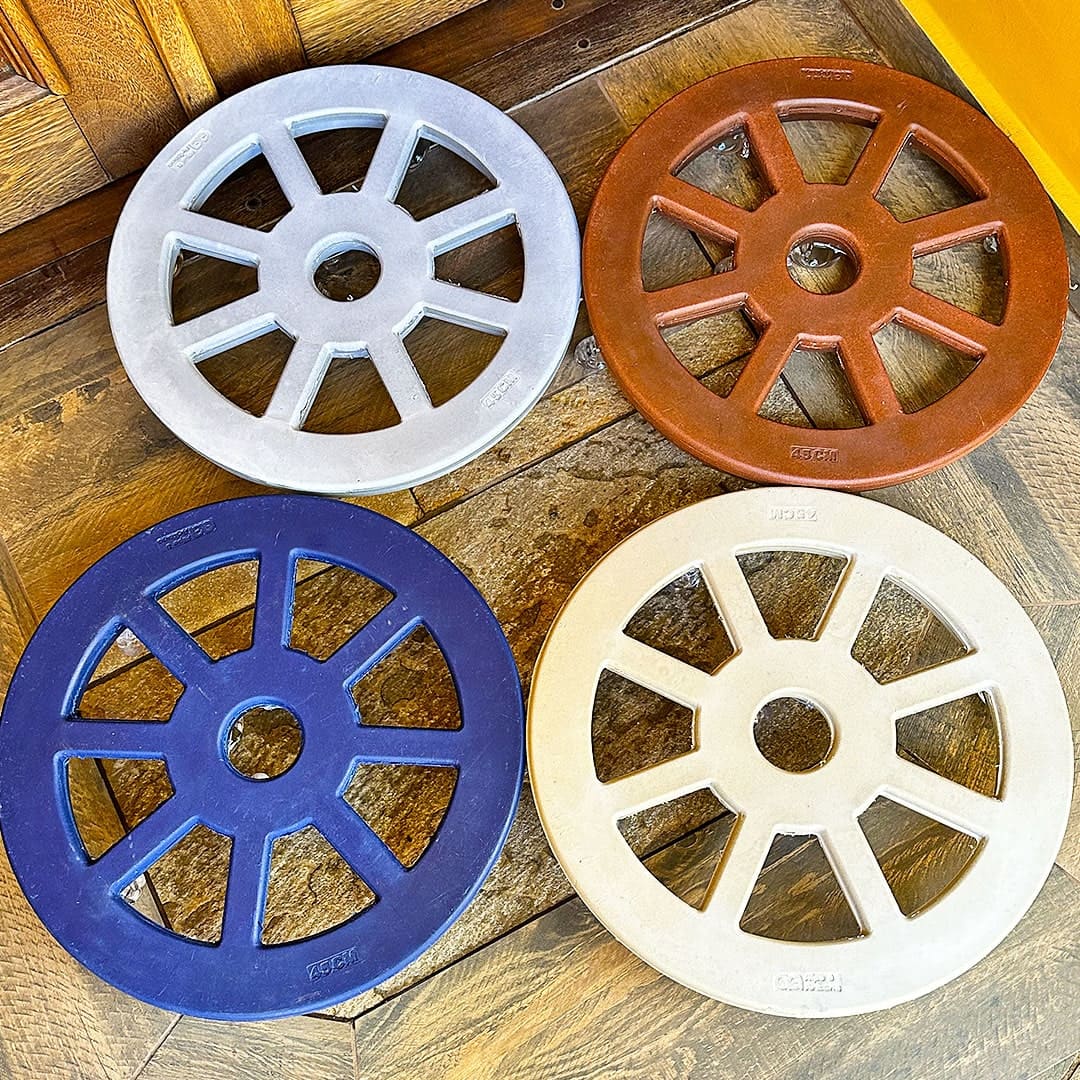 Suporte com Rodas de Silicone para Vasos Redondos