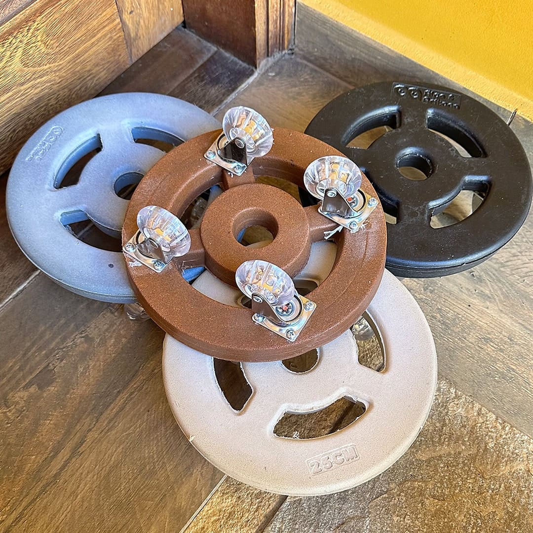 Suporte com Rodas de Silicone para Vasos Redondos