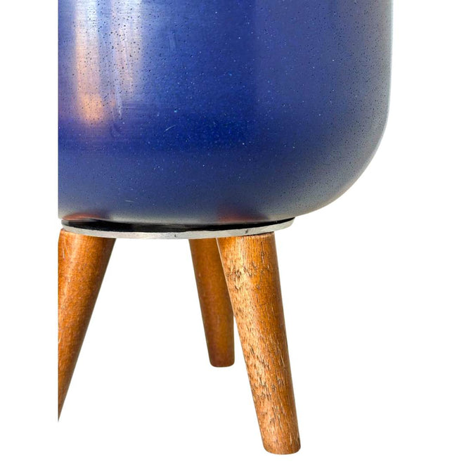 Vaso Doha Médio com Tripé de Madeira