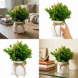 Kit 4 Vasos Decorativos com Flor Artificial