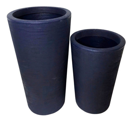Kit 2 Vasos Damasco Texturizados
