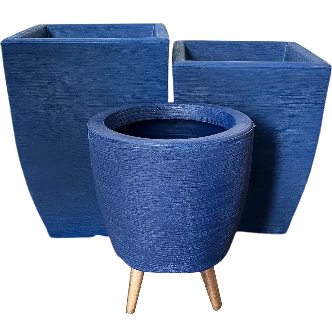 Kit 3 Vasos Berlim + Viena Texturizados Médios