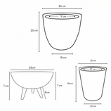 Kit 3 Vasos Decorativos para Pequenos Espaços