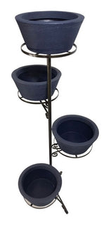Suporte de Chão em Ferro para 4 Vasos 60x140cm