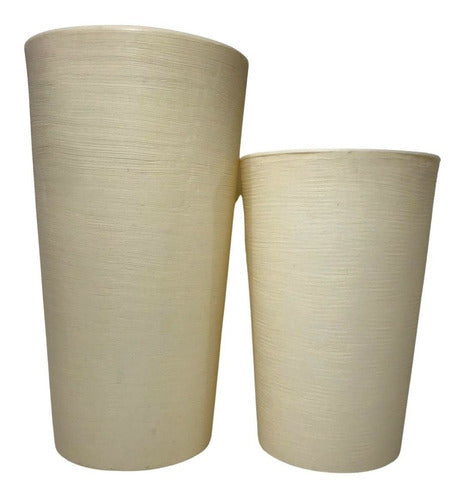 Kit 2 Vasos Damasco Texturizados