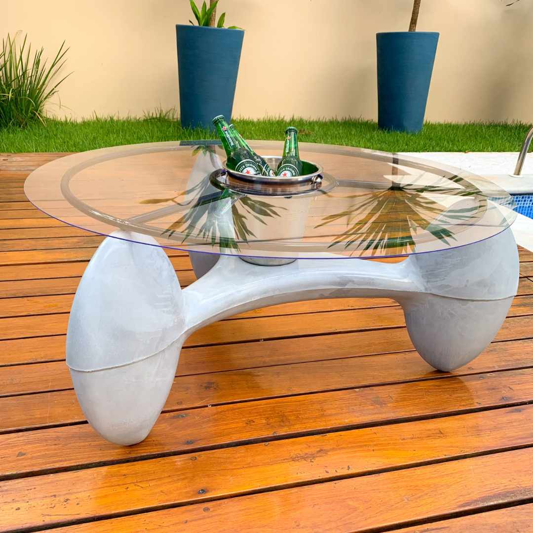2 Cadeiras e Mesa Decoração Jardim Varanda Kit Copacabana