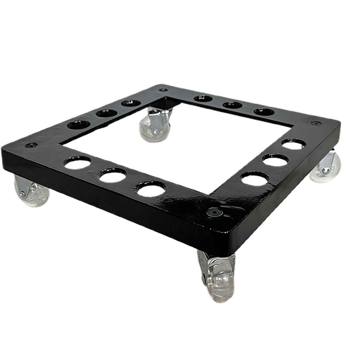 Suporte Quadrado de Alumínio com Rodas de Silicone