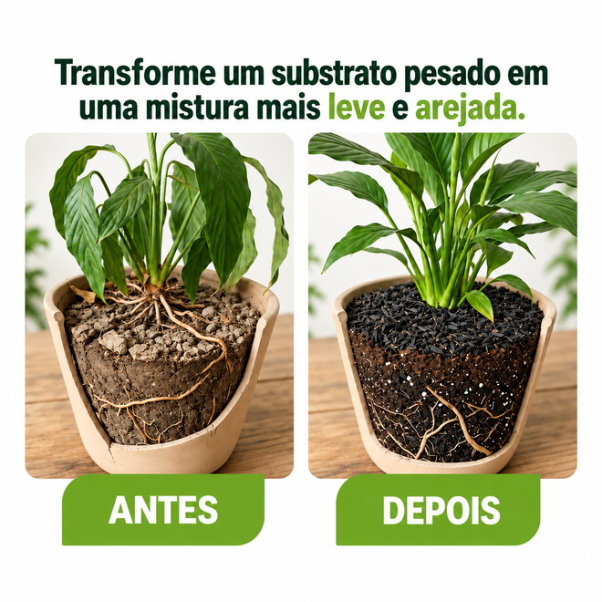 Casca de Arroz Carbonizada para Plantas e Substratos Avena 5L