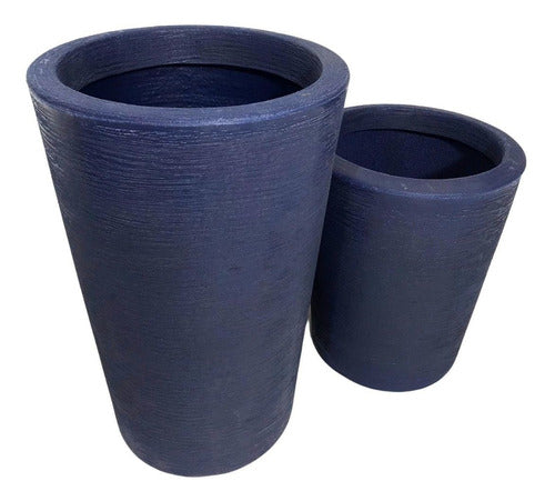 Kit 2 Vasos Linha Damasco Texturizado em Polietileno