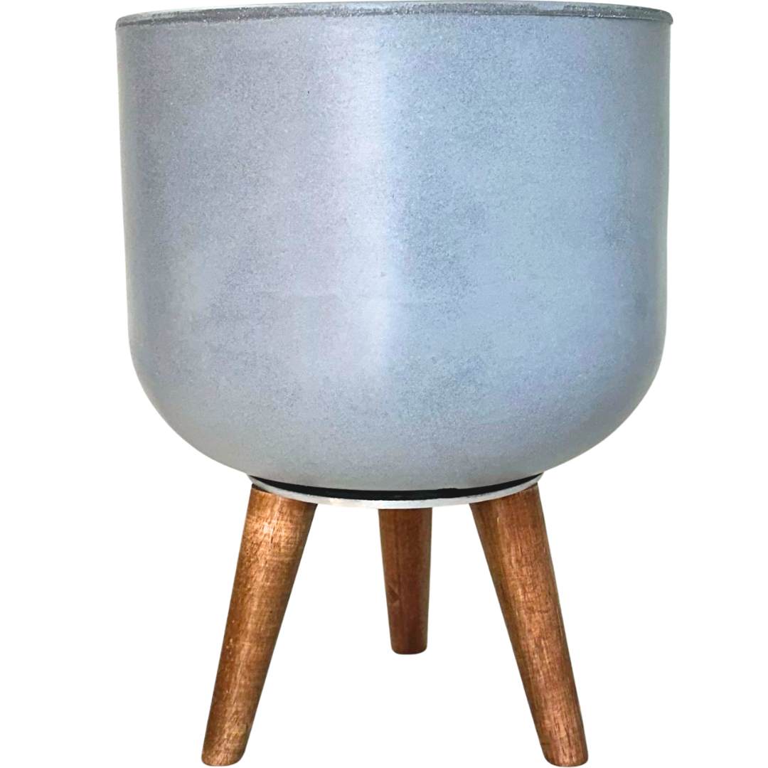 Vaso Doha Médio com Tripé de Madeira