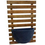Painel de Madeira com Vaso para Jardim Vertical