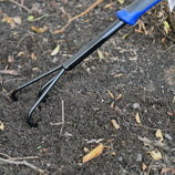 Ancinho de Mão 3 Dentes em Aço com Cabo Plástico Emborrachado 36cm