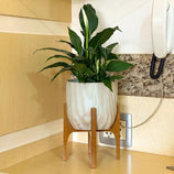 Kit 3 Vasos Genebra com Suporte de Madeira Alto