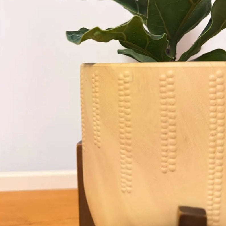 Kit 3 Vasos Genebra com Suporte de Madeira Alto