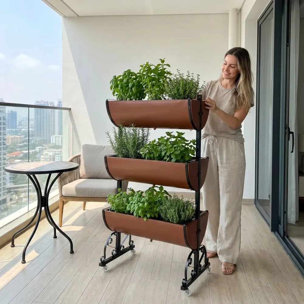 Horta Vertical com 6 Jardineiras