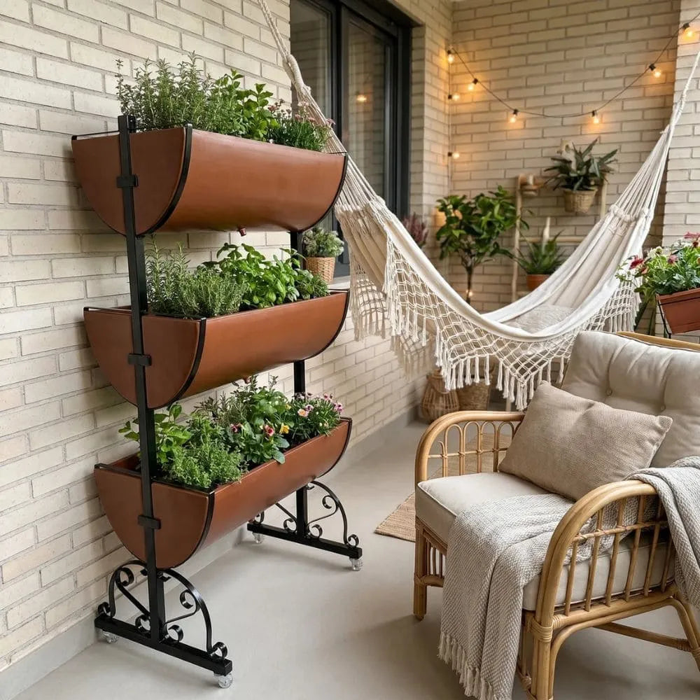 Horta Vertical com 6 Jardineiras