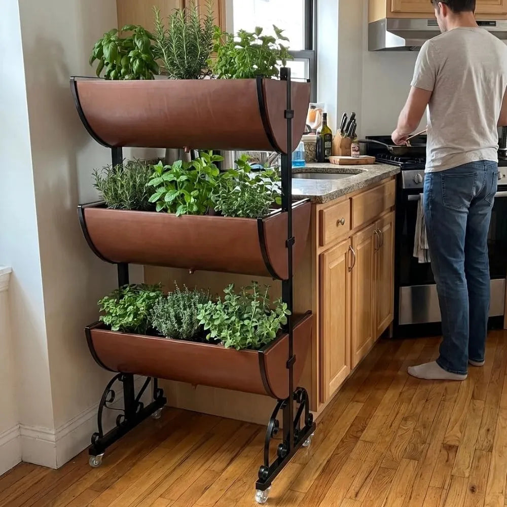 Horta Vertical com 6 Jardineiras