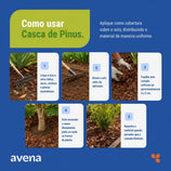 Casca de Pinus Polida Para Jardim e Paisagismo Avena 5L