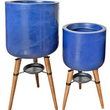 Kit 2 Vasos Linha Doha com Tripé de Madeira