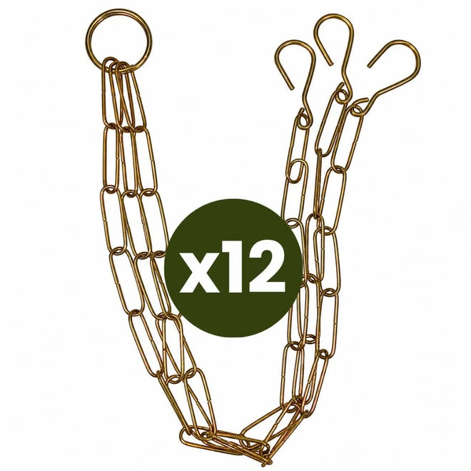 Kit com 12 Correntes Triplas Para Vasos Suspensos