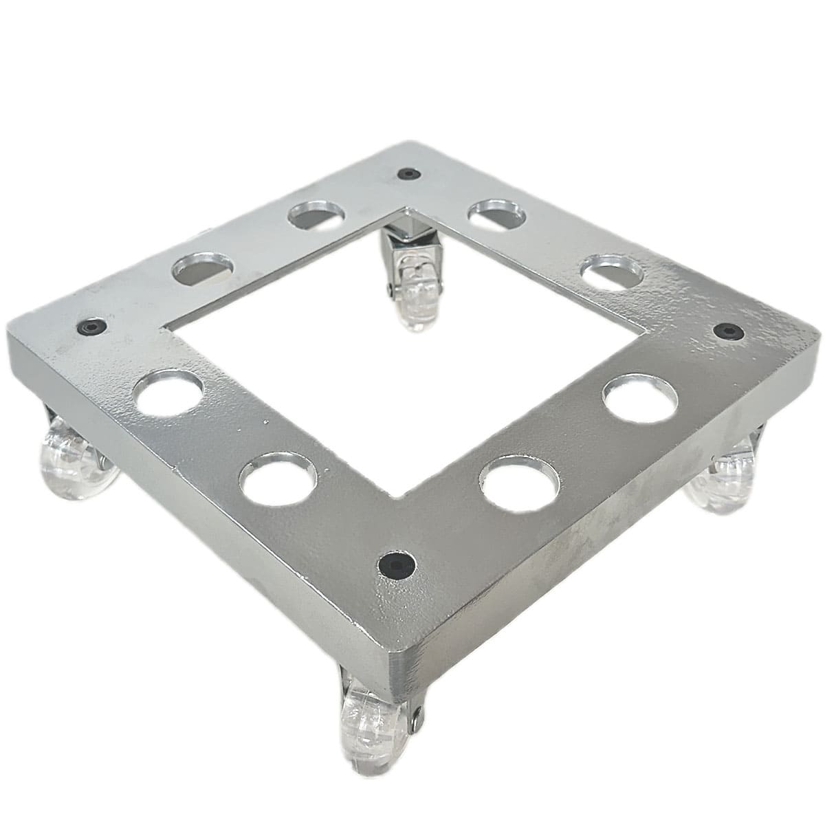 Suporte Quadrado de Alumínio com Rodas de Silicone