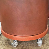 Kit Vaso Damasco Brilhante + Suporte com Rodinhas