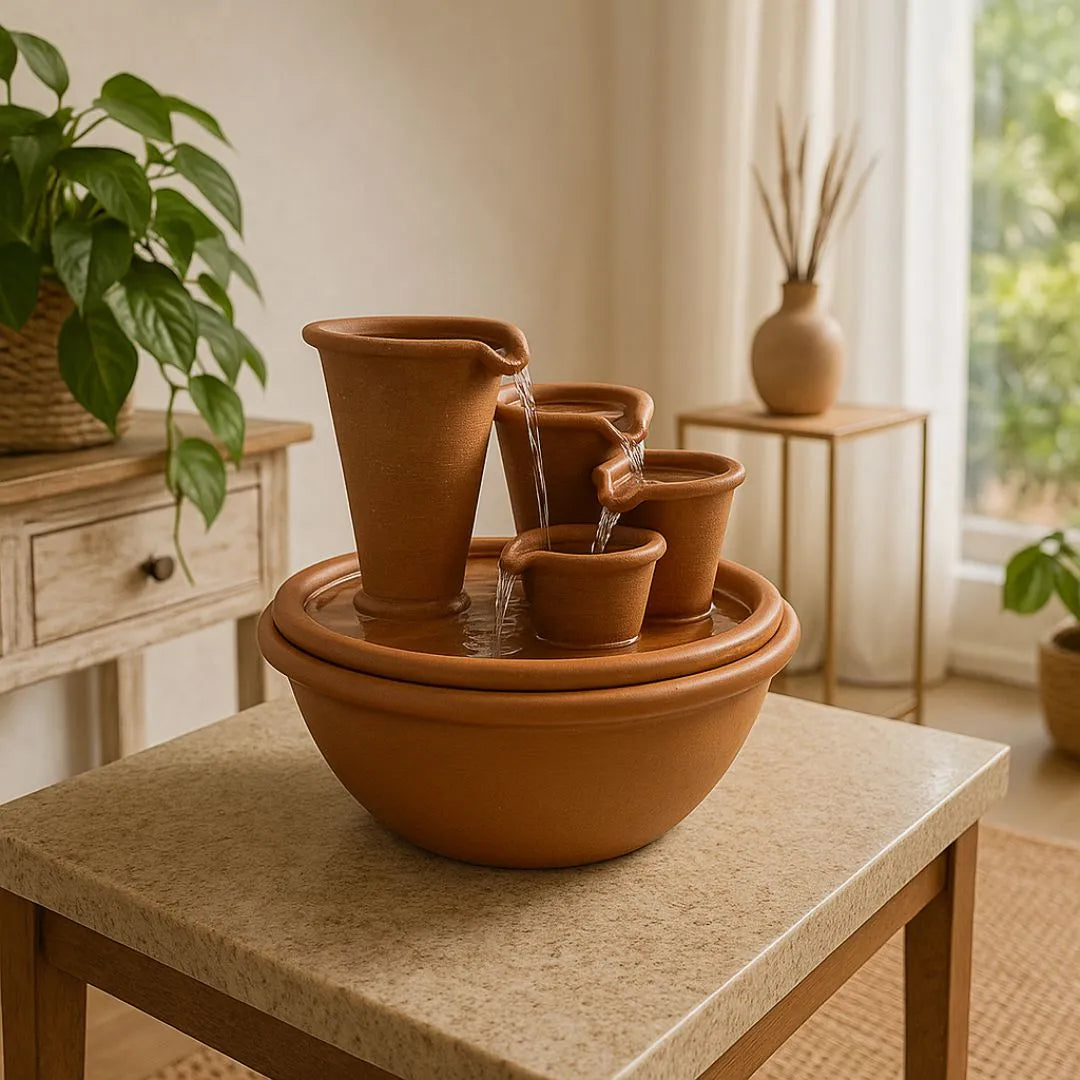 Fonte de Água de Cerâmica com Bomba Submersa