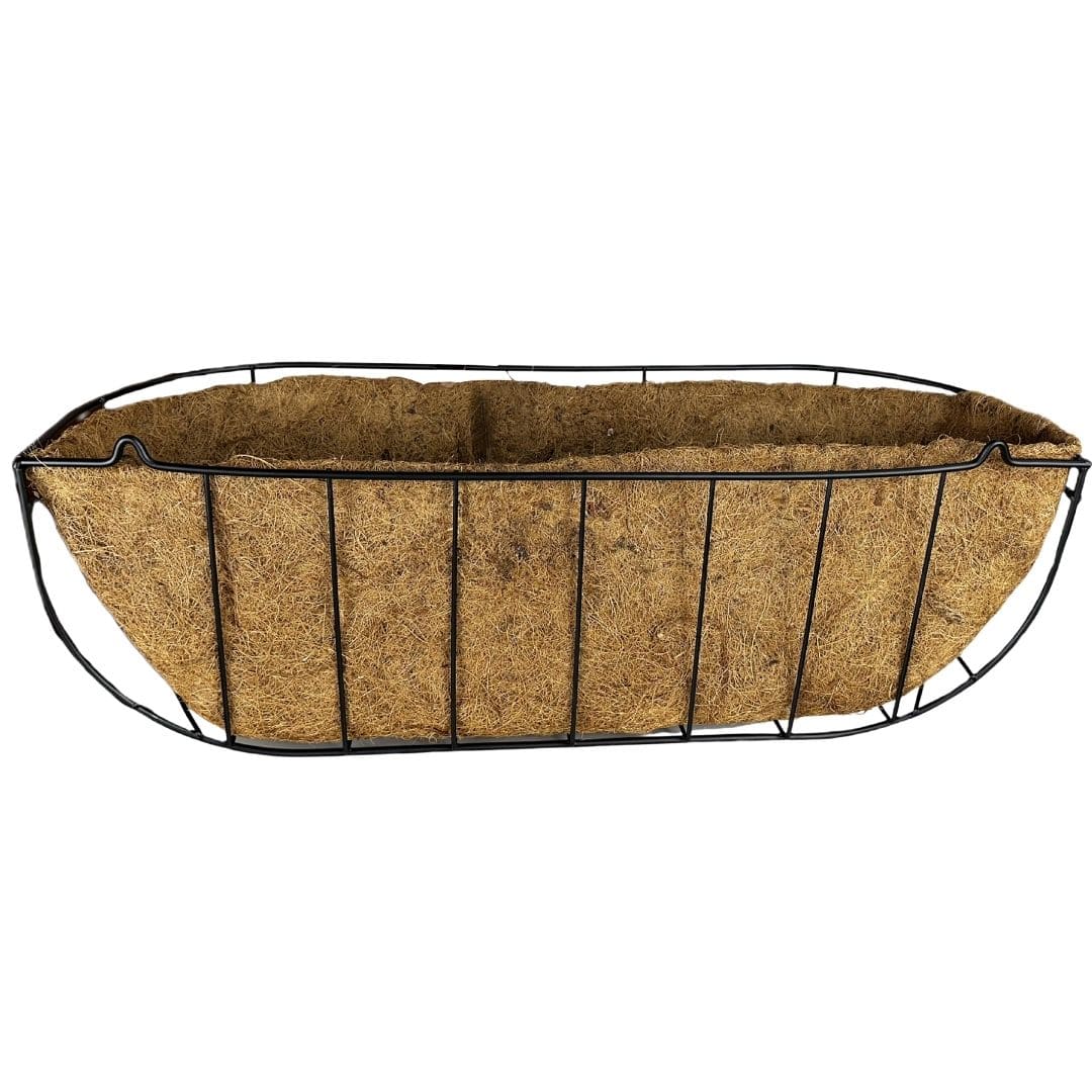 Jardineira de Fibra de Coco com Suporte Ornamentado