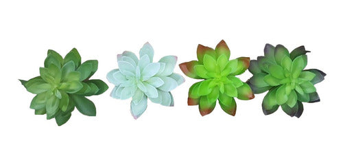 Kit 4 Suculentas Artificiais Decorativas