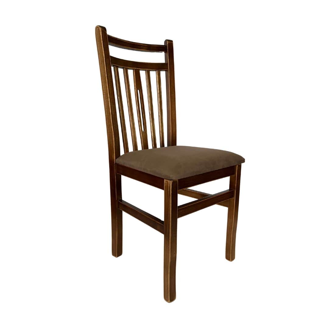 Cadeira de Jantar Pequim em Madeira com Estofado