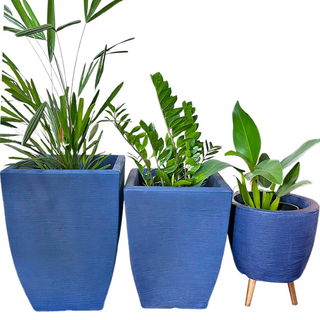 Kit 3 Vasos Berlim + Viena Texturizados Médios