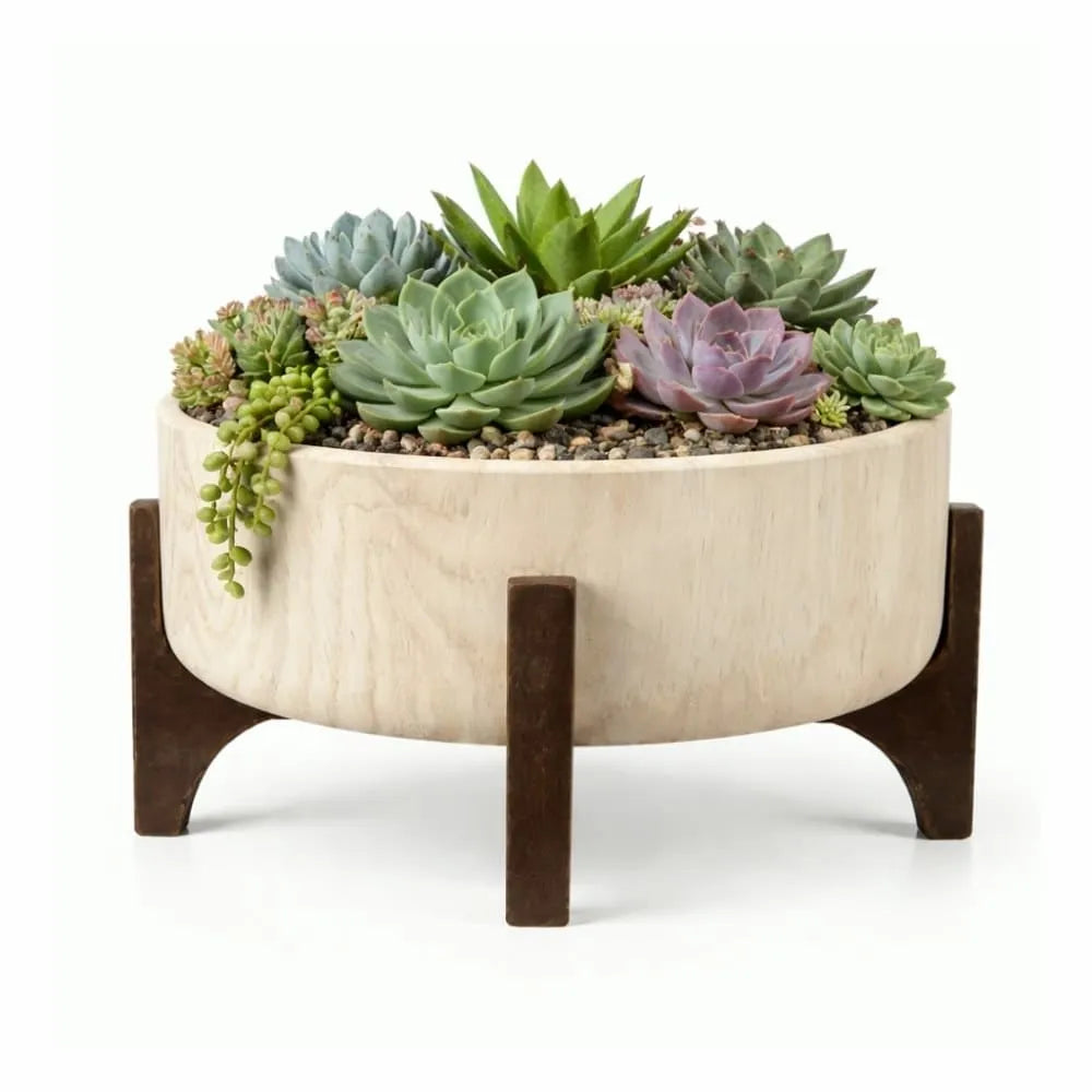 Vaso Bacia Linha Genebra com Suporte de Madeira