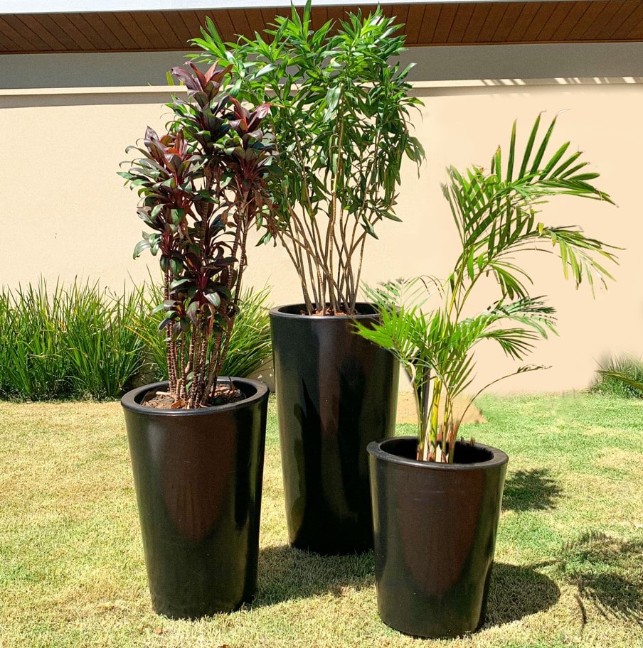 Kit 3 Vasos Damasco Brilhantes