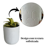 Vaso de Cerâmica Texturizado 13x15cm