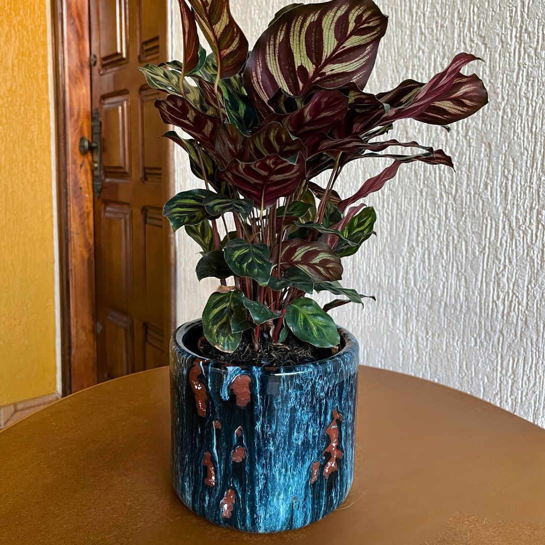 Vaso Cachepot de Cerâmica Texturizada