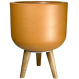 Vaso Doha Médio com Tripé de Madeira