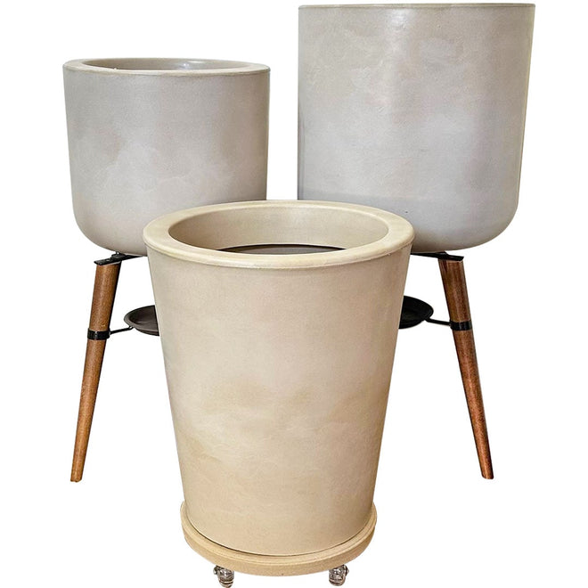 Kit Com 3 Vasos de Luxo Para Planta Decoração Apartamento
