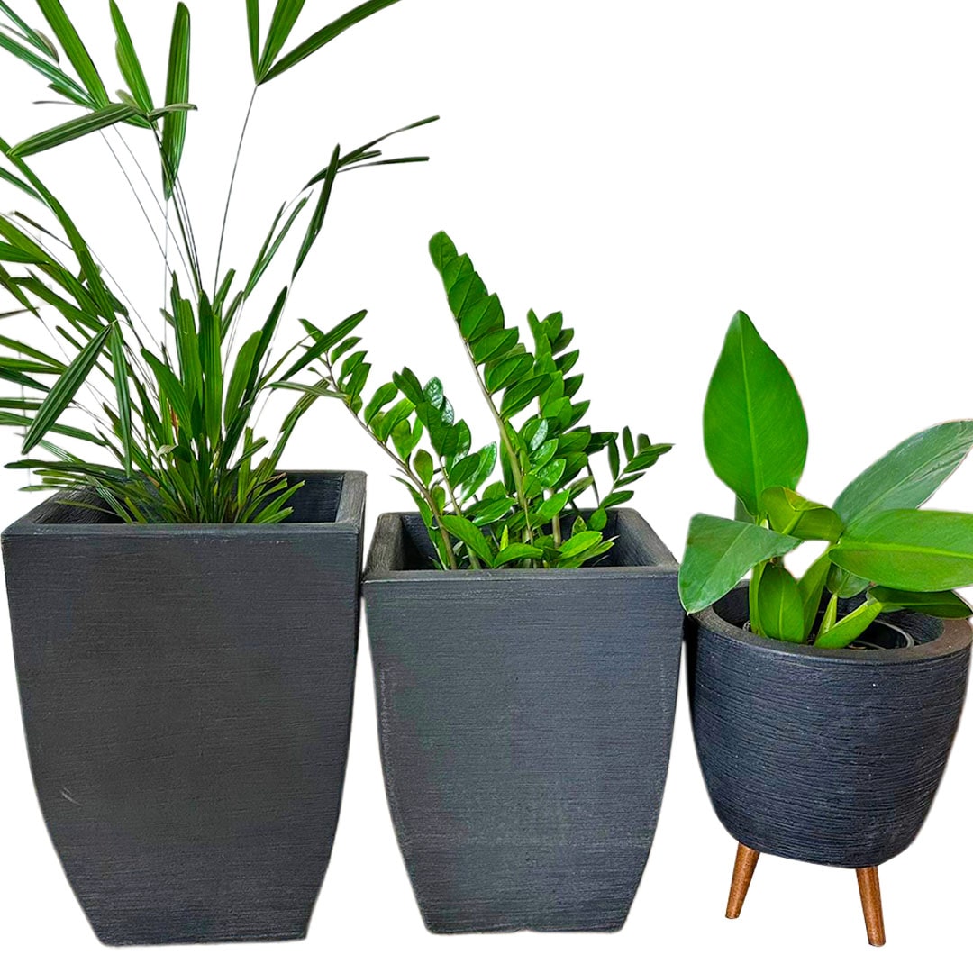 Kit 3 Vasos Berlim + Viena Texturizados Médios