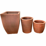 Kit 3 Vasos Texturizados Médios - Verde Garden